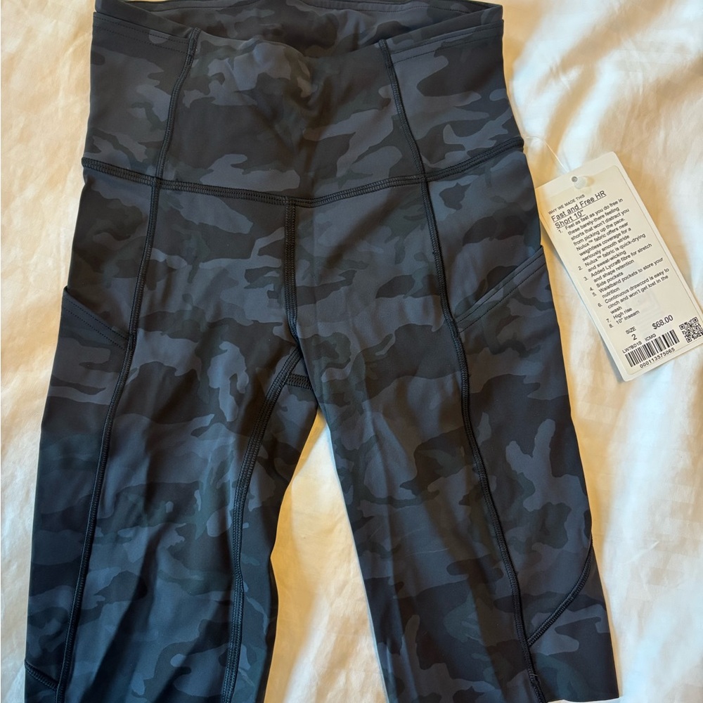 Lululemon fast and free high rise short 10” NWT size 2